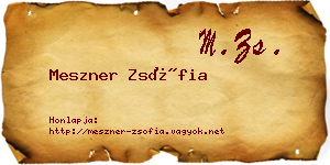 Meszner Zsófia névjegykártya