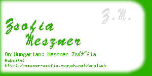 zsofia meszner business card